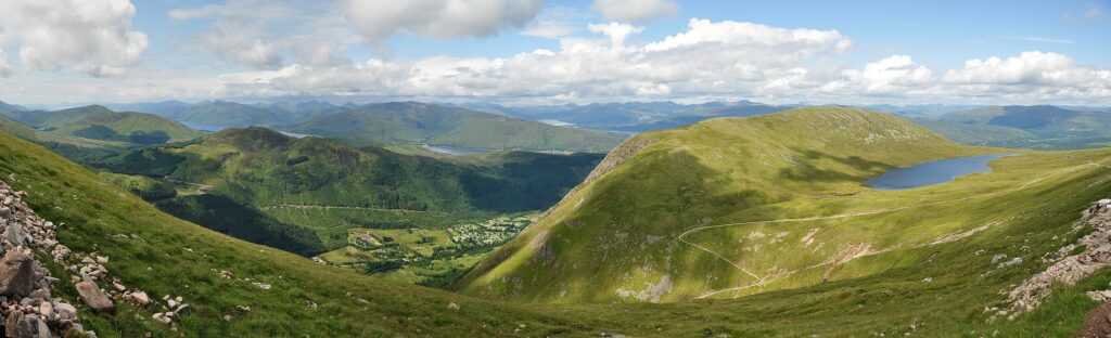 A panorama of Red Burn, Ben Nevis