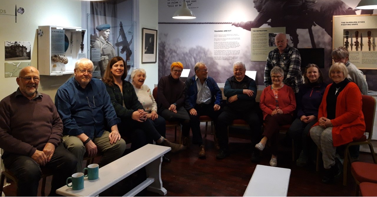 Volunteers posing together for a photo