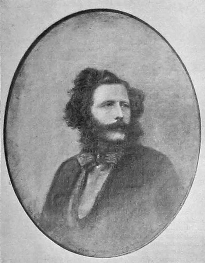 black and white print of Gordon-Cumming