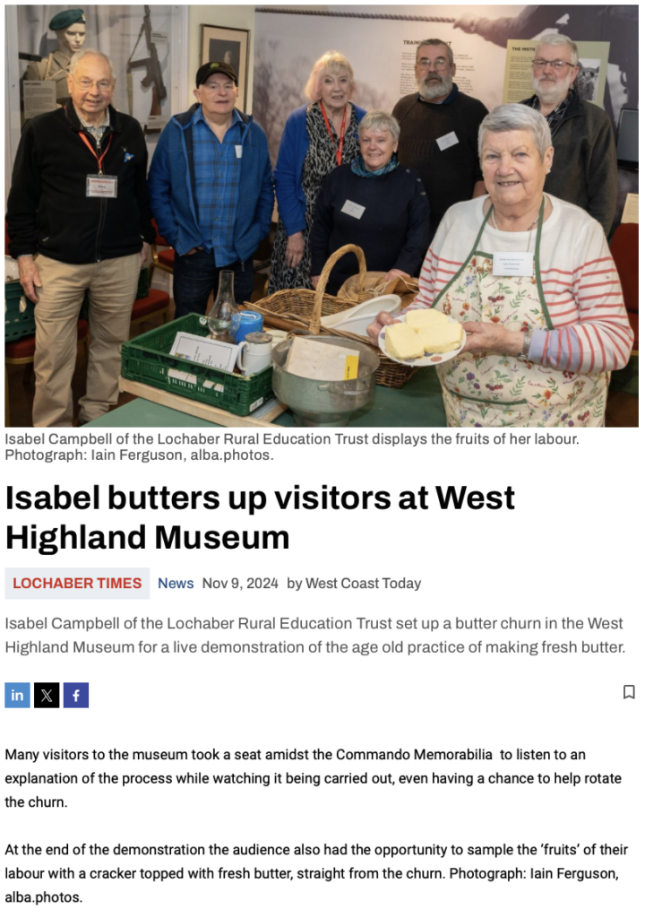 Pop up Crofting table by Rural Education Centre